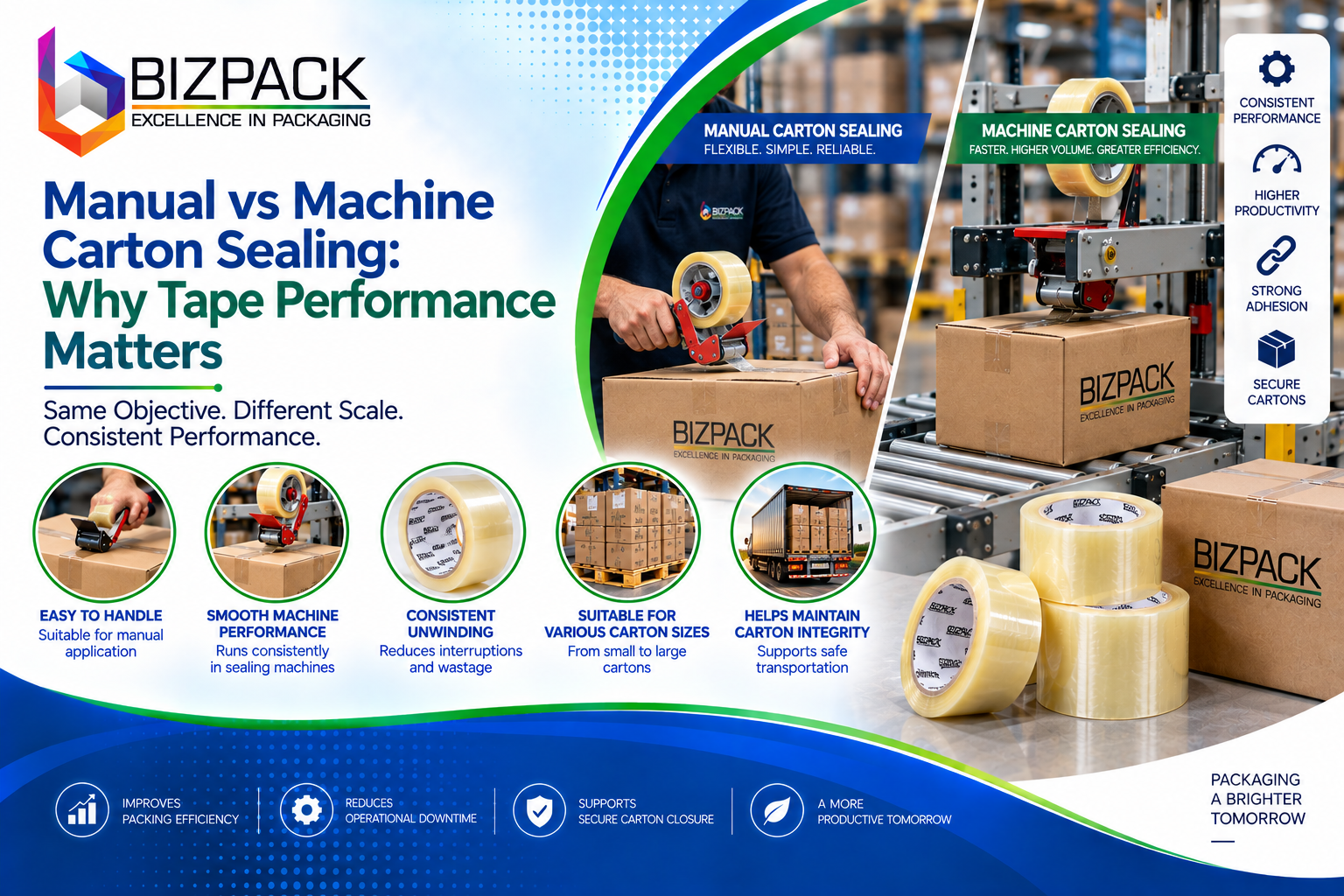 Manual vs Machine Carton Sealing: Why Tape Performance Matters